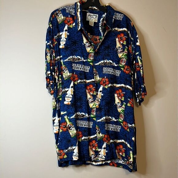 Big Dogs “It’s Five O’Clock Somewhere” Tropical Hawaiian Button Down - Size XL - Picture 5 of 9